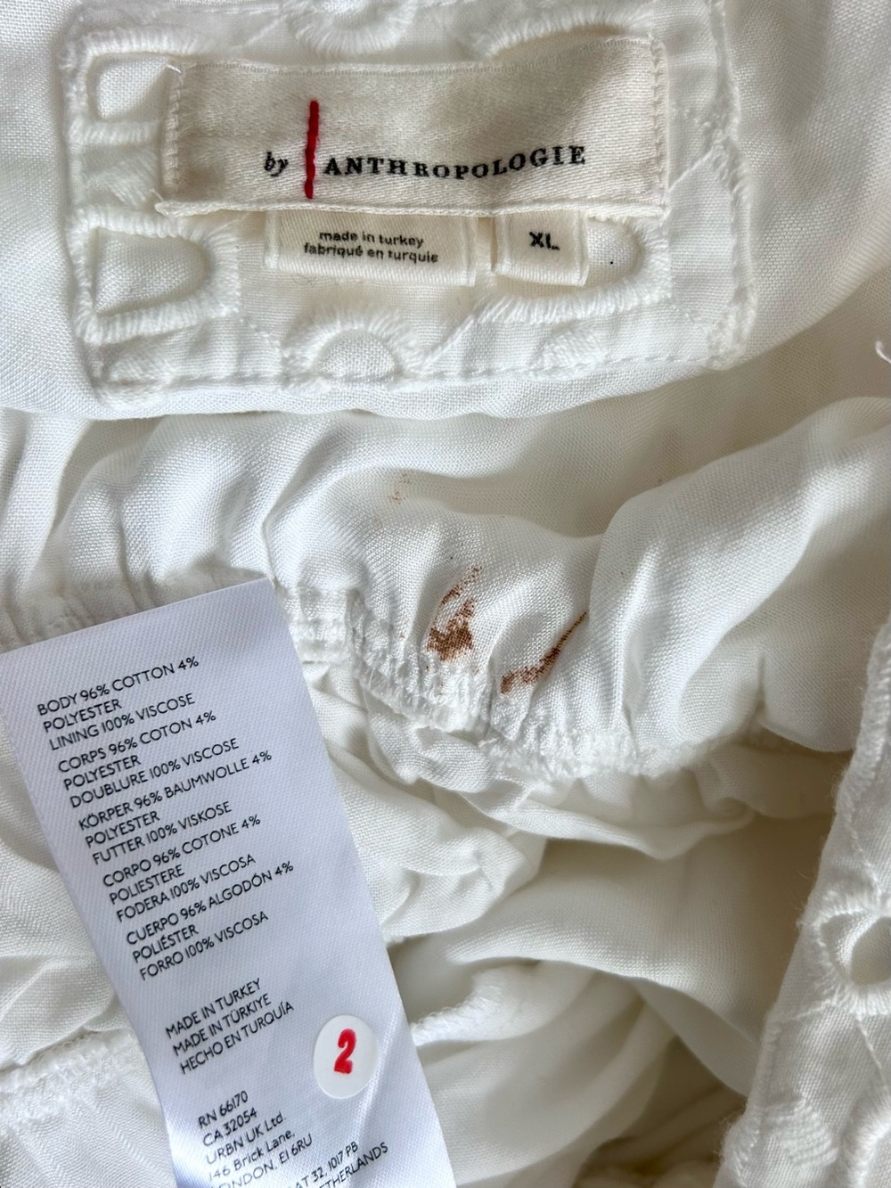 Anthropologie The Somerset Short Sleeve Maxi Dress White Eyelet Edition Size XL - Picture 13 of 16